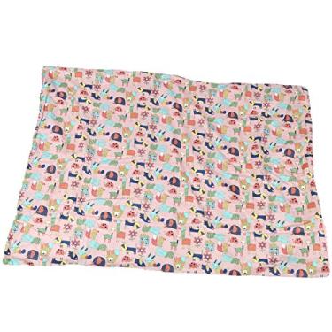 Imagem de Cobertor de bebê fofo de desenho animado de algodão insular CUOFYUNL Cobertor de carrinho infantil portátil lavável
