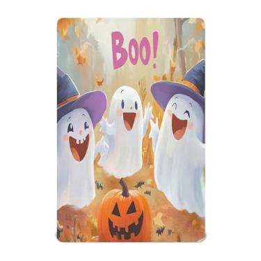 Imagem de xigua Lençol de berço fofo de fantasmas de desenho animado para meninas e meninos, lençol macio e respirável adequado para berço padrão e cama infantil 71 x 132 cm