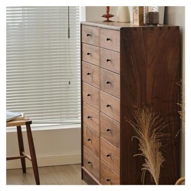 Imagem de Cômodas Armário de porta sala estar doméstico armário gaveta armazenamento multicamadas quarto grande capacidade log(Walnut)