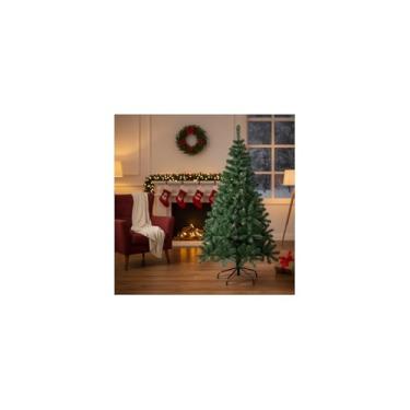 Imagem de Árvore de Natal Artificial Verde, 1,80m de Altura x 1m Diâmetro, 720 Galhos, PVC e Ferro, Base Retrátil, Decoração Natalina
