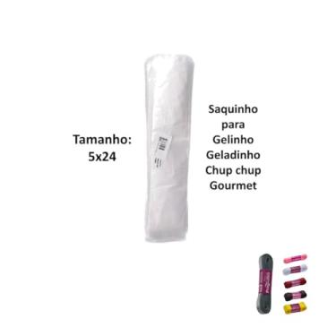 Imagem de Kit Saco Gourmet BD 5x24cm 100 Unidades + Fita Cetim 30mm x 10 Metros