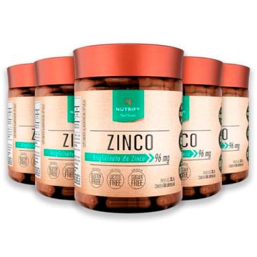 Imagem de Kit 5 Zinco 96mg Nutrify 60 Cápsulas