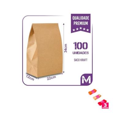 Imagem de Kit Saco de Papel SOS M 80x45cm com Fita Cetim 38mm x 10 Metros