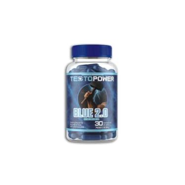 Imagem de TESTO POWER Blue 2.0 Suplemento Alimentar em Cápsulas, 30 Cápsulas, 500mg, Fórmula Avançada com Arginina, Vitaminas B3, B6, D, Magnésio e Zinco