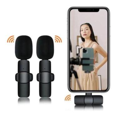 Imagem de Microfone Sem Fio Duplo De Lapela Tipo-C Android-Unissex