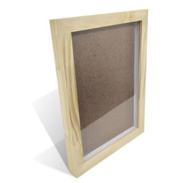 Imagem de Moldura Caixa Alta 15x21 com Vidro para Quilling, Bordados, Scrapbook e Porta Retrato 1,5cm(PINUS NATURAL)