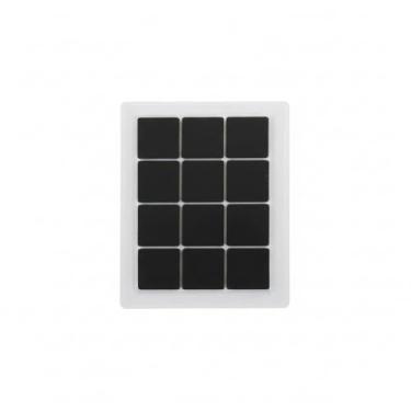 Imagem de Guarnições para Móveis em Feltro Quadrado Preto com Poliéster Cartela com 12 Unidades