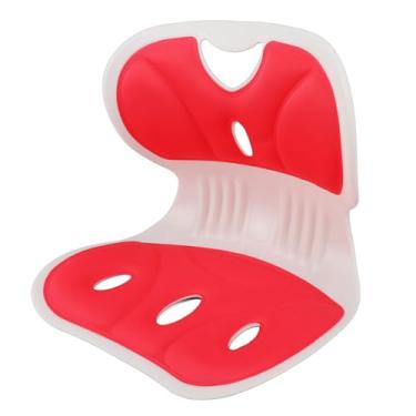 Imagem de TOPINCN Cadeira de Apoio Lombar, Cadeira de Proteção de Cintura Em Forma de Pétala Ergonômica para Corretor de Postura, Alívio da Dor Nas Costas, Cadeira de Correção de Postura Sentada, (Vermelha)