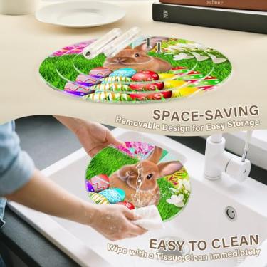 Imagem de Suporte de cupcake para festa de chá, 3 camadas, redondo, para aniversário, copo de acrílico, torre de bolo, coelhinho, ovos de Páscoa, grama, servir, bolo, suporte para festa, bandeja de sobremesa