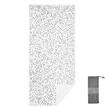 Imagem de Joitme Toalhas femininas pretas e brancas aleatórias, 76 x 152 cm, toalhas infantis, toalhas de natação para nadadores