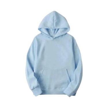 Imagem de Suéter Masculino Com Capuz Em Cor Sólida, Quente, De Lã, Moda Streetwe