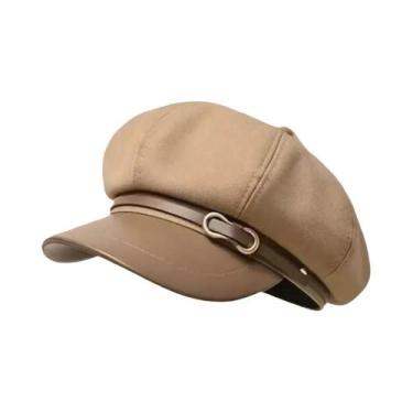 Imagem de Boina Octogonal Feminina Grande Estilo Britânico Retrô Versátil Chapéu