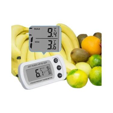 Imagem de Termômetro Digital LCD Anti-Humidade Com Gancho Para Monitoramento De 