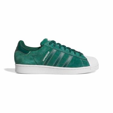 Imagem de adidas Tênis de skate masculino Superstar ADV, Verde central/calçado branco/verde central, 42