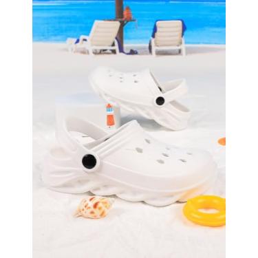 Imagem de Sapatos aquáticos clássicos para meninos e meninas, sandália Beah, Branco, 11.5-12 Little Kid