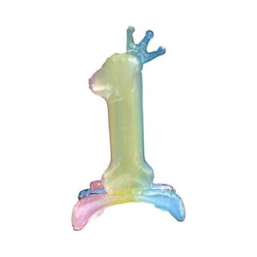 Imagem de Balão De Alumínio Colorido Em Gradiente Arco-Íris De 32 Polegadas Para