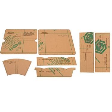 Imagem de Acouto Conjunto de Modelo de Couro Acrílico Transparente Bolsa de Carteira para Fazer Estêncil Ferramenta de Artesanato de Couro Carteira Estêncil de Acrílico Artes, Artesanato e Costura / Costura / Padrões e Modelos de