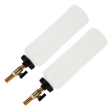 Imagem de Veemoon 2 peças de reposição de fluido de freio pneumático kit de sangria de freio durável para troca de óleo sem esforço compatível com vários modelos de carros