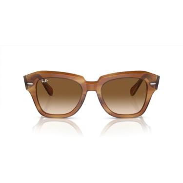 Imagem de Óculos de Sol Ray-Ban State Street 0RB2186 140351 Tam 49 / Marrom - Lentes Marrom Gradiente