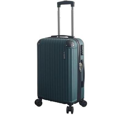 Imagem de Mala de Bordo ABS 10kg 17” a 21” Polegadas Mala de Viagem com Rodinhas 360° Cadeado Código (Verde-Escuro/20”(10KG) Mode-JJJ)