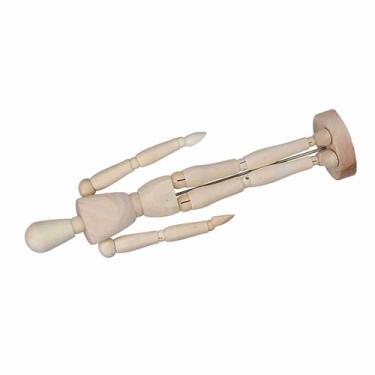 Imagem de GLOGLOW Manequim Forma de Roupas, Manequim de Desenho Artístico de Madeira, Figura de Madeira Flexível Articulada para Esboçar e Decoração Decoração Diária