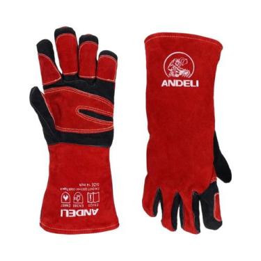 Imagem de Luvas De Soldagem Resistentes Ao Calor De 14 Polegadas Com Manga Extra