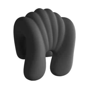 Imagem de Zialofi Almofada de apoio para pescoço para cadeira de escritório, almofada de encosto de cabeça, de suporte de pescoço confortável em espuma viscoelástica, Preto