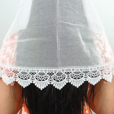 Imagem de Véu Ccb Adulto Renda Guipir Média Congregação Cristã no Brasil (Luzia)