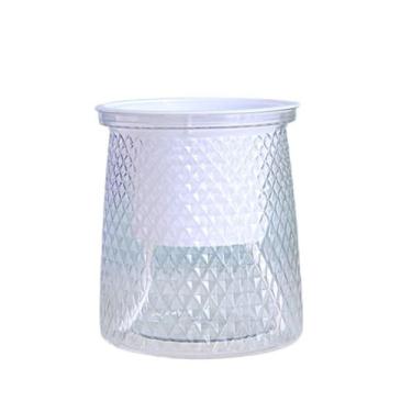 Imagem de Vaso de flores de plástico autoirrigável para plantas internas e externas e suprimentos de jardim (transparente)
