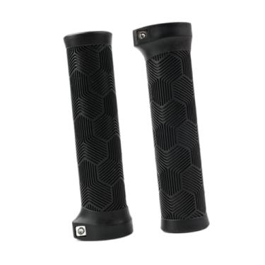 Imagem de Dynwave 2 unidades de manoplas de guidão para bicicleta, com trava, macias, 22 mm, fáceis de instalar, ideais para praia e montanha, Preto