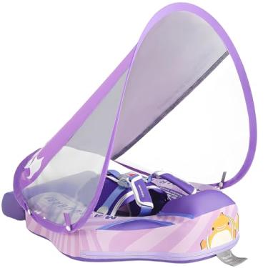 Imagem de Boia de natação Mambobaby com dossel não inflável para bebês boia inteligente mambo boia de natação com cauda boia de bebê Mambo boia de bebê boia de bebê sólido sem ar água cintura anel de natação