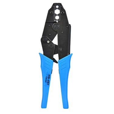 Imagem de Alicate crimpador de catraca HS 457 Ferramenta profissional de crimpagem de cabo coaxial BNC TNC para cabos RG6 RG58 com alça ergonômica, alavanca ajustável e fivela de segurança