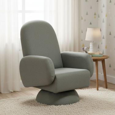 Imagem de Poltrona de Amamentação Cone Giratória e Balanço Wave Verde