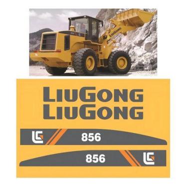 Imagem de Kit De Adesivo Grafico Faixas Pá Carregadeira Liugong 856 - ORAJET