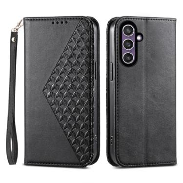 Imagem de Asuwish Capa de telefone para Samsung Galaxy S23 FE 5G capa carteira com protetor de tela de vidro temperado flip alça de pulso porta-cartão de crédito suporte robusto Folio Cell S 23 EF S23FE 23S