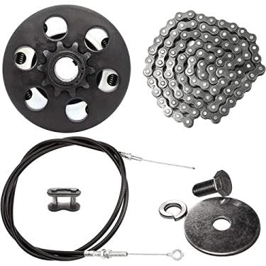 Imagem de Embreagem centrífuga, embreagem Go Kart furo de 12 dentes com corrente de substituição para Go Kart, Predator 212, mini bicicleta, cortador de grama e motor Honda GC GX 2-7 HP