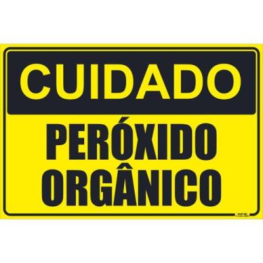 Imagem de Placa de Sinalização Cuidado Peróxido Orgânico - Império da Impressão