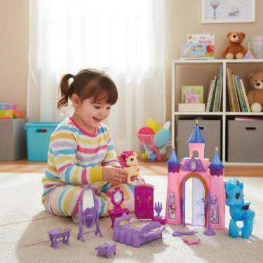 Imagem de Brinquedo Castelo Encantado Unicórnio com Pônei e Acessórios Wellkids