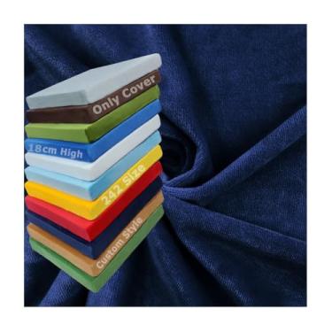 Imagem de Capa de almofada de substituição de assento, cobertura de almofada de cadeira de pátio antiderrapante para jardim e quintal, Com zíper 18 cm de altura, veludo felpudo inverno(195x55 cm)