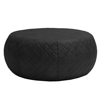 Imagem de Puff Banqueta Decorativa Para Sala de Estar Golf D02 Tressê 1,05 Corano Preto C-05 - Lyam Decor