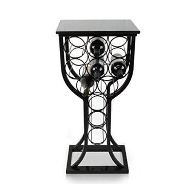 Imagem de Suporte de prateleira de vinho com 11 garrafas com tampo de mesa de metal para armazenamento de vinho para cozinha/pub