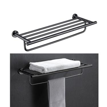 Imagem de Conjunto de ferragens de banheiro de aço inoxidável acessórios de banheiro toalheiro preto rack de barra de toalha dourada suporte de toalha, 005YB