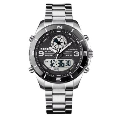 Imagem de Relógio Masculino Skmei AnaDigi 1839 Prata e Preto-Masculino
