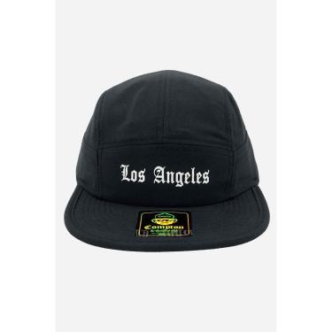 Imagem de Boné Compton Five Panel Strapback Los Angeles Preto-Unissex