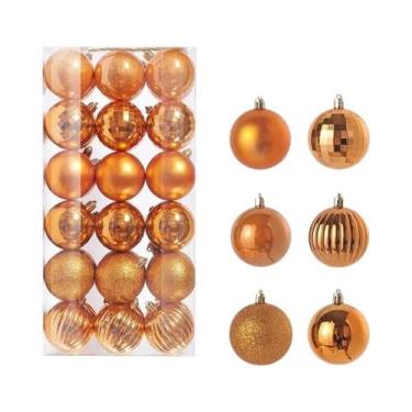 Imagem de Enfeites De Árvore De Natal 24 36 Peças Decorações Em Forma De Bola Pa