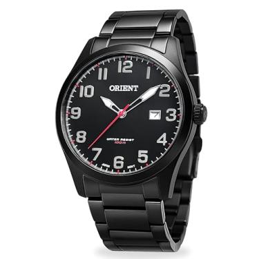 Imagem de Relógio Orient Masculino Esportivo Analógico Prova Dágua 100m Aço Inoxidável Efeito Fosforescente Mostrador Preto Calendário Original