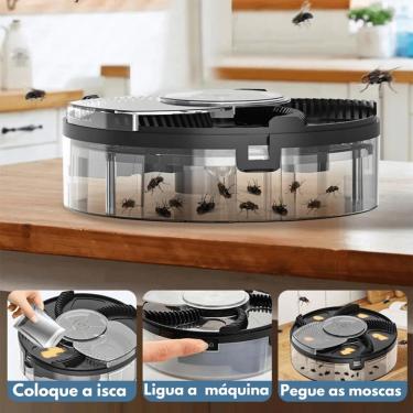 Imagem de Mata Mosca Eletrico Para Cozinha Armadilha Para Moscas Insetos Automático Casa Sala Mata Mosquito Pernilongos Gaiola