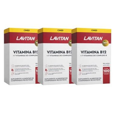Imagem de Lavitan Vitamina B12 Suplemento Alimentar Complexo B Completo Kit 3 Caixas Vitamina B1 B2 B3 B5 B6 B7 B9 Vitaminas Do Complexo B Adulto 300 Comprimidos Revestidos Suplemento Vitamina B12