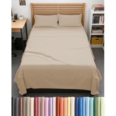 Imagem de Jogo de lençol casal GG extra longo estendido casal GG - confortável, respirável e refrescante - cabe em colchões de 20 a 40 cm com bolsos profundos - 137 x 203 cm - roupa de cama de luxo ultramacia