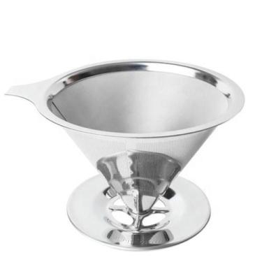 Imagem de Filtro De Café Inox 304 Reutilizável Sustentável 10x6,5cm Permanente C